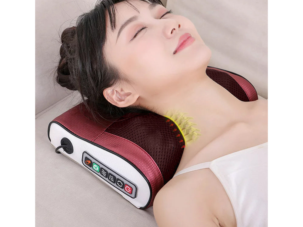 Multifunktionel Massagepude med 4 Roterende Massagehoveder og Infrarød Varme