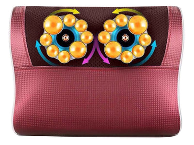 Multifunktionel Massagepude med 4 Roterende Massagehoveder og Infrarød Varme