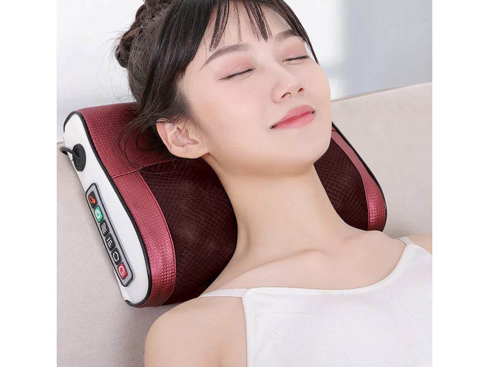 Multifunktionel Massagepude med 4 Roterende Massagehoveder og Infrarød Varme