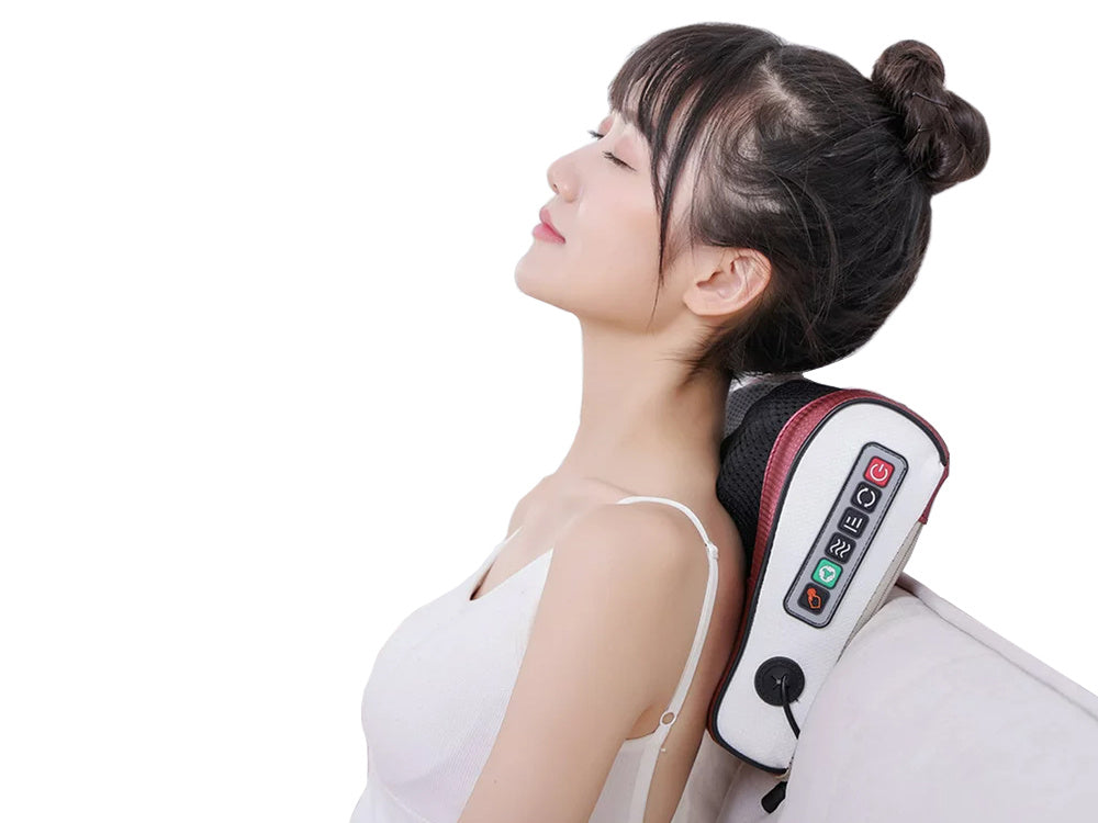 Multifunktionel Massagepude med 4 Roterende Massagehoveder og Infrarød Varme