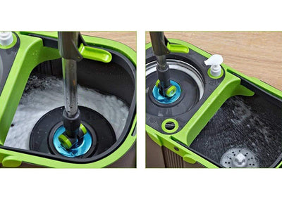 360 Roterende Moppe med Spand og 2x Mikrofiberpads - Din Allround Rengøringsløsning