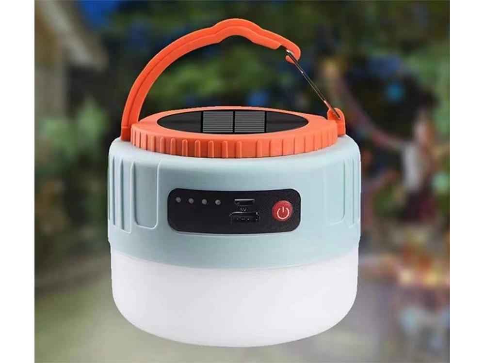 Solcelledrevet Lampe med Powerbank