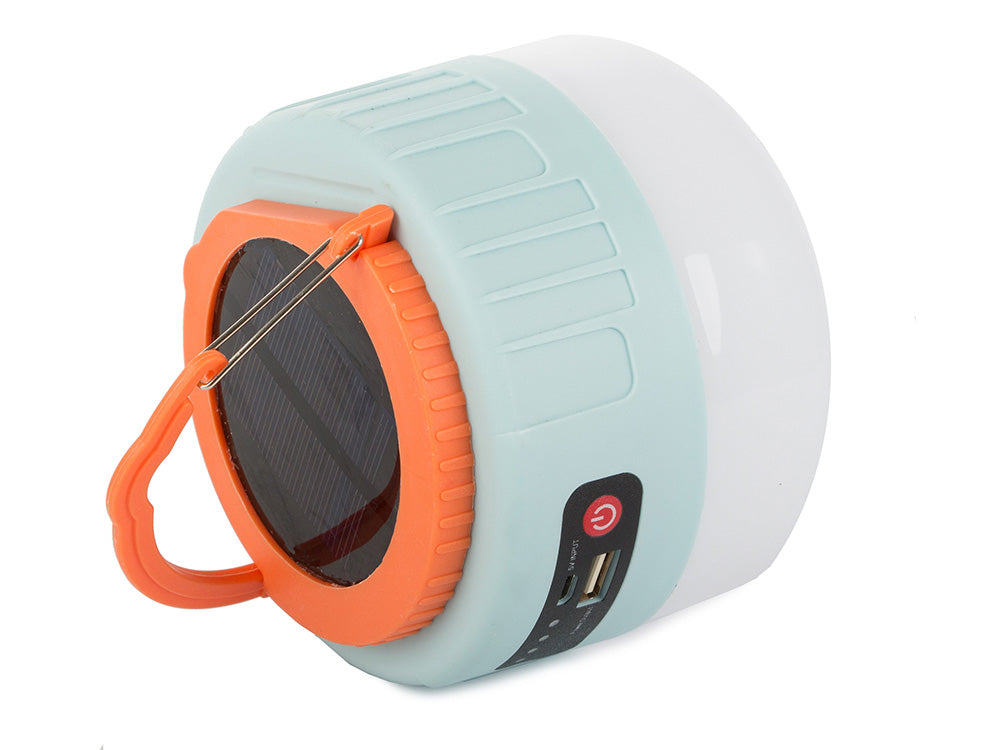 Solcelledrevet Lampe med Powerbank