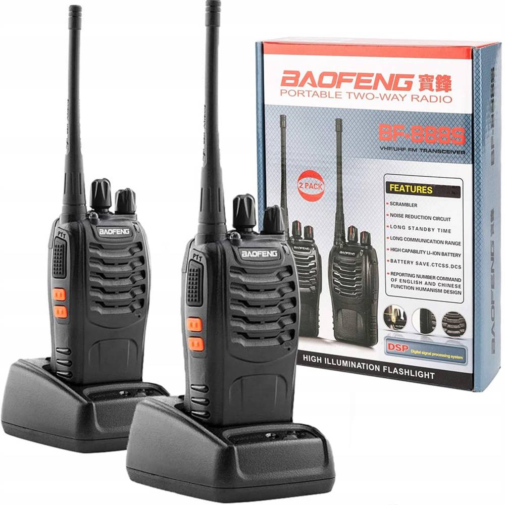 Walkie Talkies Sæt 2 stk. Kraftig med lang Rækkevide