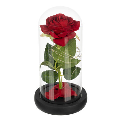 Evigheds rose i Glas med LED-lys  – Elegant Gaveæske