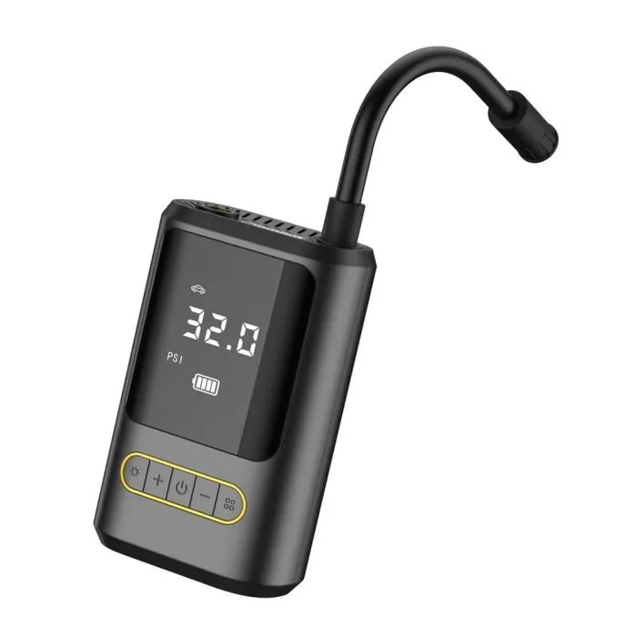Dækpumpe, powerbank,  2 x 2.000 mAh battericeller
